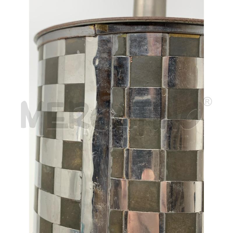 BASE LAMPADA ZARA CILINDRO SCACCHI CROMATI | Mercatino dell'Usato Roma re di roma 4