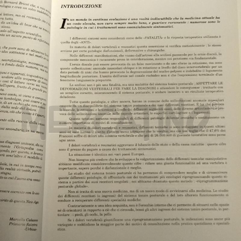 BERNARD BRICOT LA RIPROGAMMAZIONE POSTURALE GLOBALE 1999 STATIPRO | Mercatino dell'Usato Roma re di roma 3