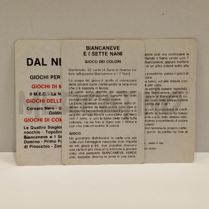 BIANCANEVE E I 7 NANI GIOCO DEI COLORI WALT DISNEY DAL NEGRO GIOCO DI CARTE COMPLETO | Mercatino dell'Usato Roma re di roma 3
