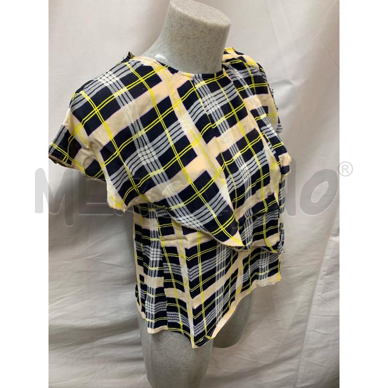 BLUSA ALISY QUADRI BLU GIALLO | Mercatino dell'Usato Roma re di roma 4