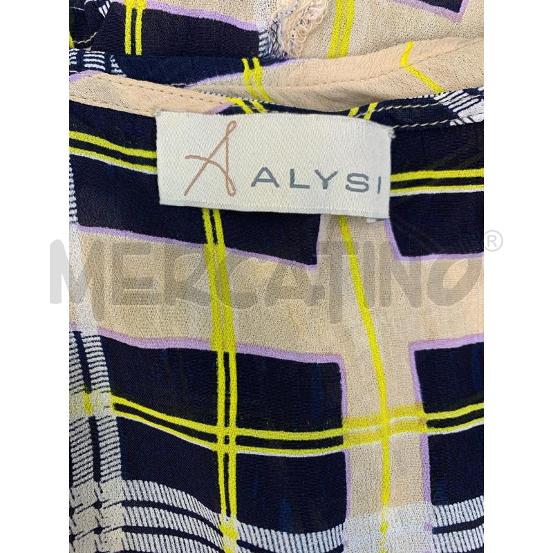 BLUSA ALISY QUADRI BLU GIALLO | Mercatino dell'Usato Roma re di roma 5