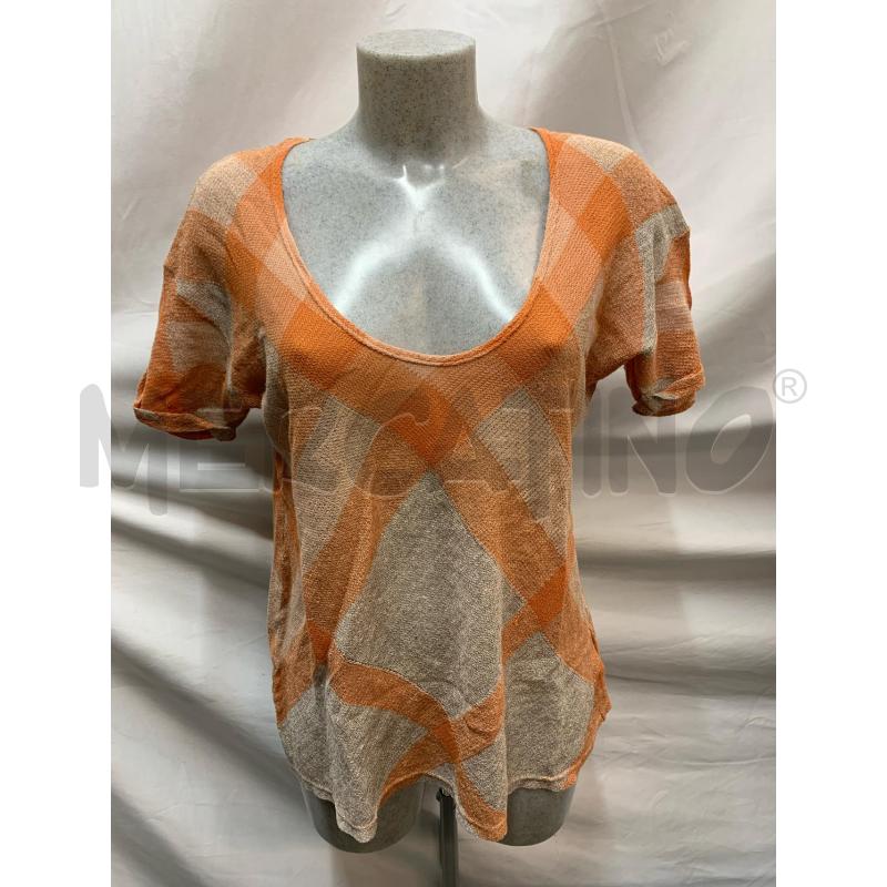 BLUSA BURBERRY BRIT BEIGE ARANCIO SCACCHI | Mercatino dell'Usato Roma re di roma 1