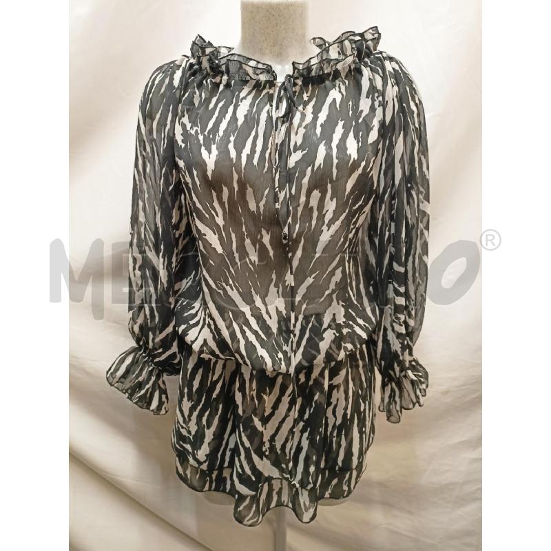 BLUSA DONNA ARIA COVE  ZEBRA BIANCO NERO | Mercatino dell'Usato Roma re di roma 1