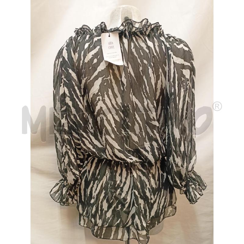 BLUSA DONNA ARIA COVE  ZEBRA BIANCO NERO | Mercatino dell'Usato Roma re di roma 3