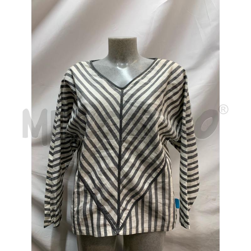 BLUSA DONNA INTROPIA BIAN RIGHE GRIGIE | Mercatino dell'Usato Roma re di roma 1