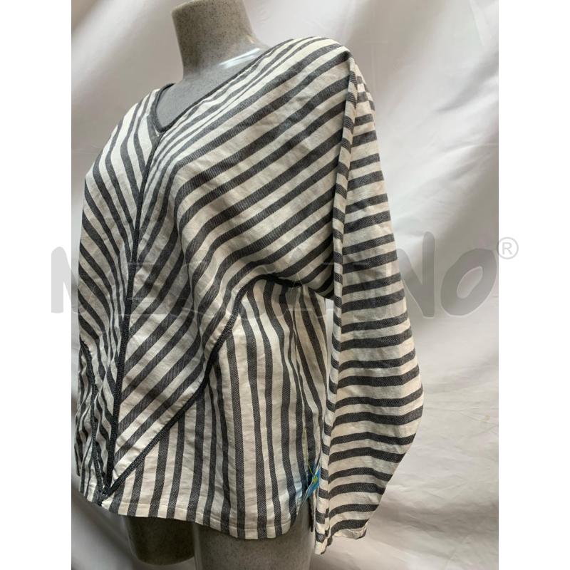 BLUSA DONNA INTROPIA BIAN RIGHE GRIGIE | Mercatino dell'Usato Roma re di roma 4