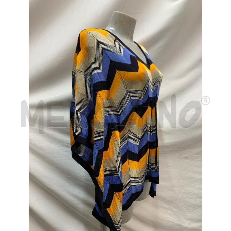 BLUSA DONNA MICHAEL KORS CERULEO GIALLO BEIG ZIG ZAG | Mercatino dell'Usato Roma re di roma 2