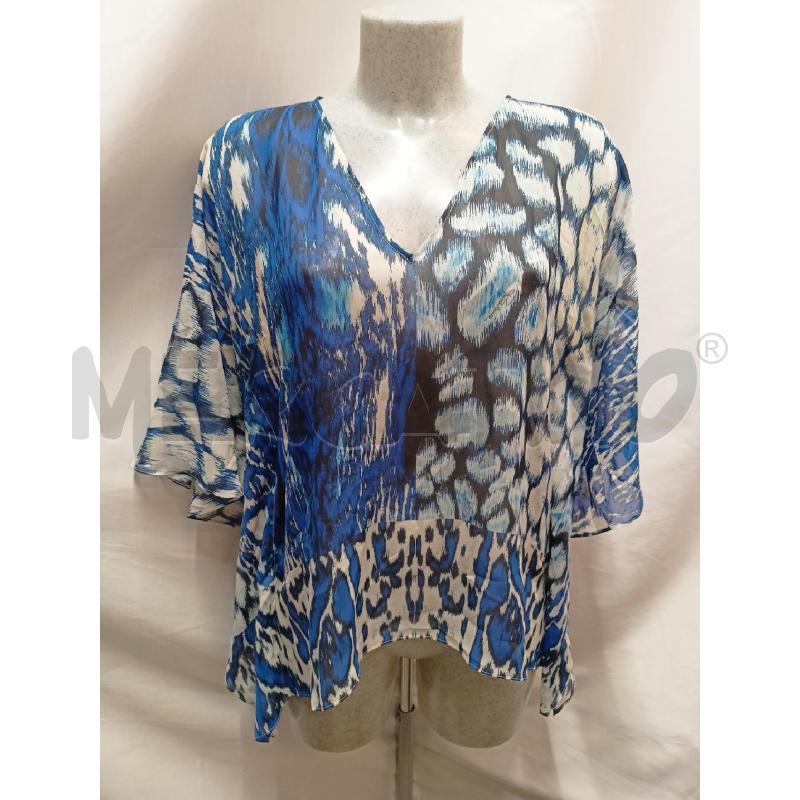 BLUSA DONNA ROBERTO CAVALLI AZZURR FANTASIA | Mercatino dell'Usato Roma re di roma 1