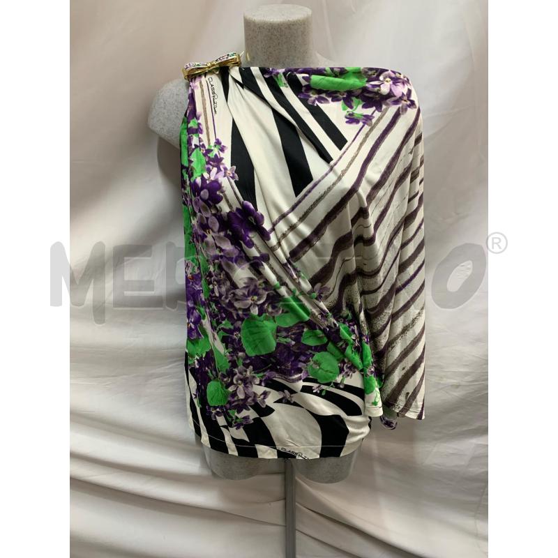 BLUSA DONNA ROBERTO CAVALLI FANTASIA FIORI  | Mercatino dell'Usato Roma re di roma 1