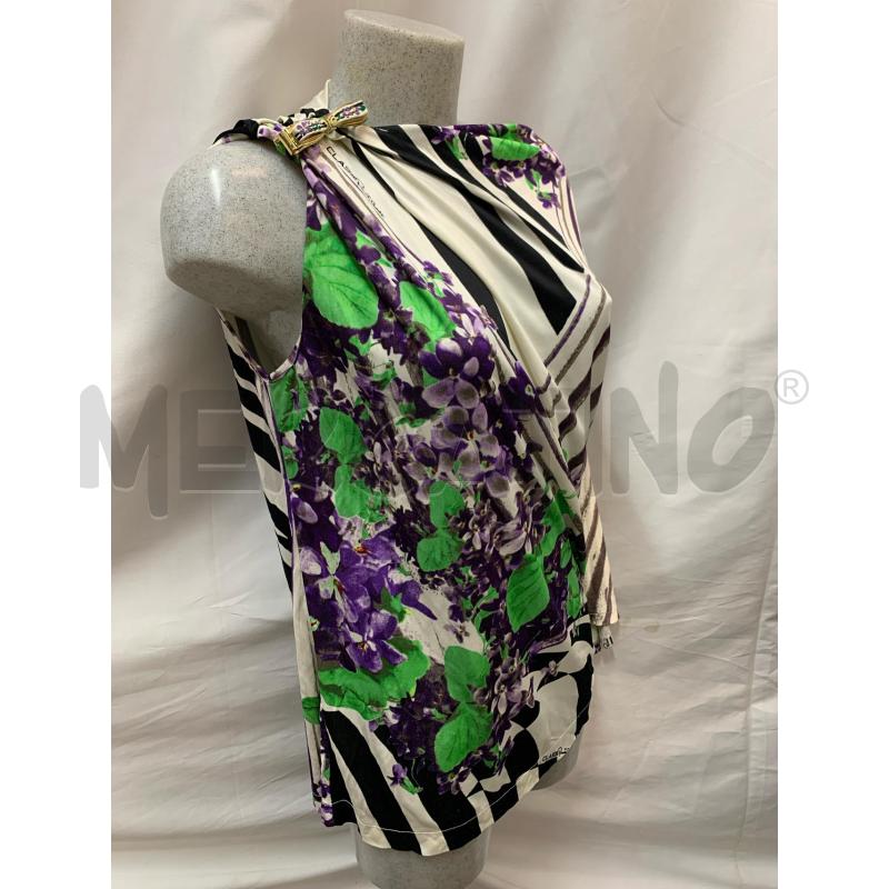 BLUSA DONNA ROBERTO CAVALLI FANTASIA FIORI  | Mercatino dell'Usato Roma re di roma 2