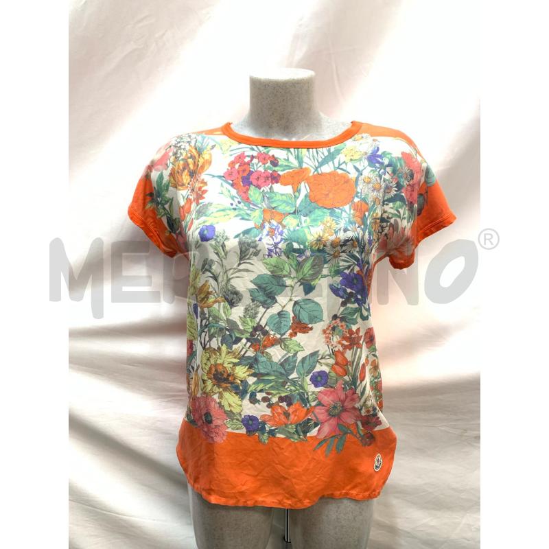 BLUSA MONCLER ARANCIO FIORI COLORATI | Mercatino dell'Usato Roma re di roma 1