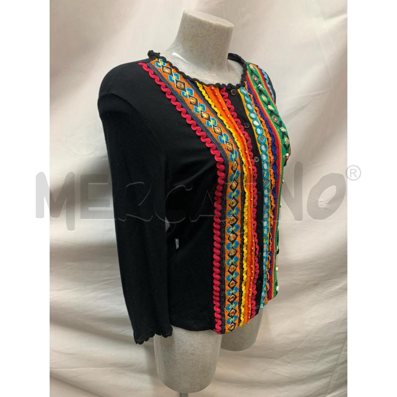 BLUSA MOSCHINO JEANS NERO RICAMI INCAS | Mercatino dell'Usato Roma re di roma 2