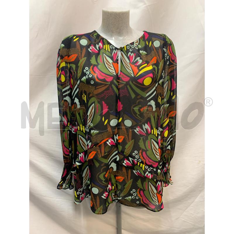 BLUSA  MARCCCAIN TULLE NERO FLOREALE | Mercatino dell'Usato Roma re di roma 1