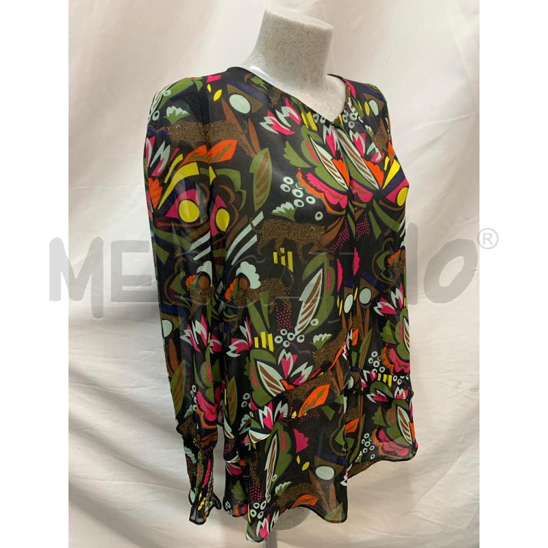 BLUSA  MARCCCAIN TULLE NERO FLOREALE | Mercatino dell'Usato Roma re di roma 2