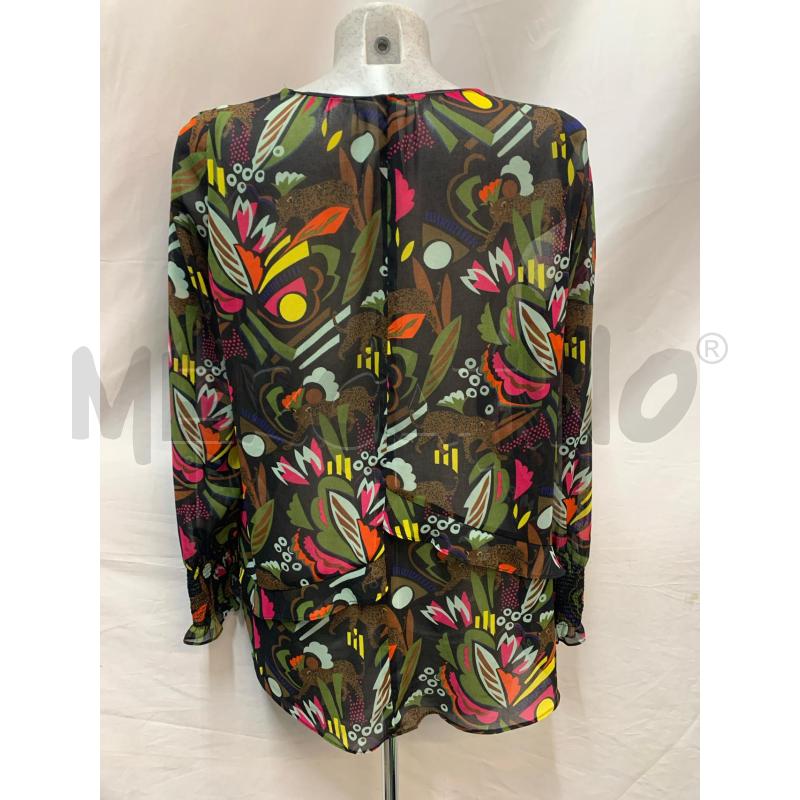 BLUSA  MARCCCAIN TULLE NERO FLOREALE | Mercatino dell'Usato Roma re di roma 3