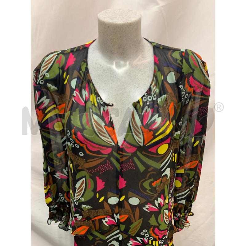 BLUSA  MARCCCAIN TULLE NERO FLOREALE | Mercatino dell'Usato Roma re di roma 4