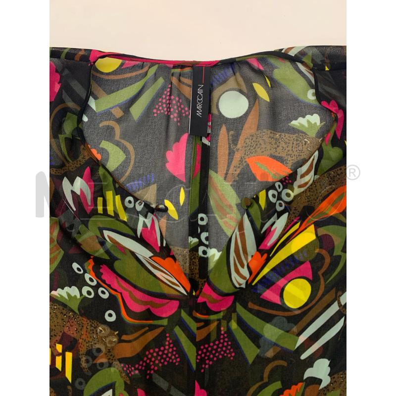 BLUSA  MARCCCAIN TULLE NERO FLOREALE | Mercatino dell'Usato Roma re di roma 5