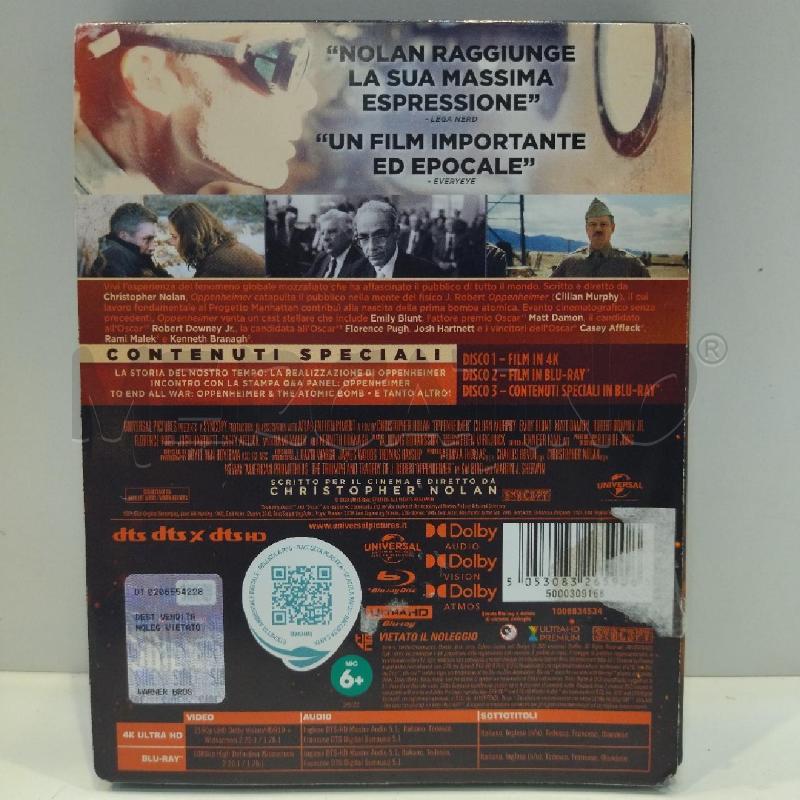 BLU RAY OPPENHEIMER STEELBOOK 4K ULTRA HD  | Mercatino dell'Usato Roma re di roma 2