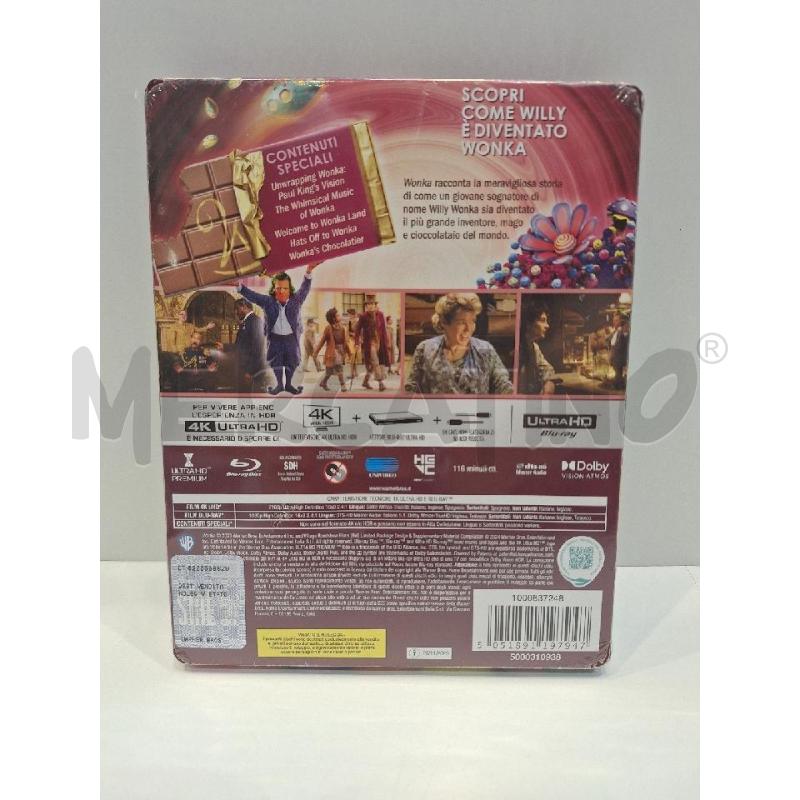 BLU RAY WONKA STEELBOOK 4K UHD NUOVO SIGILLATO | Mercatino dell'Usato Roma re di roma 3