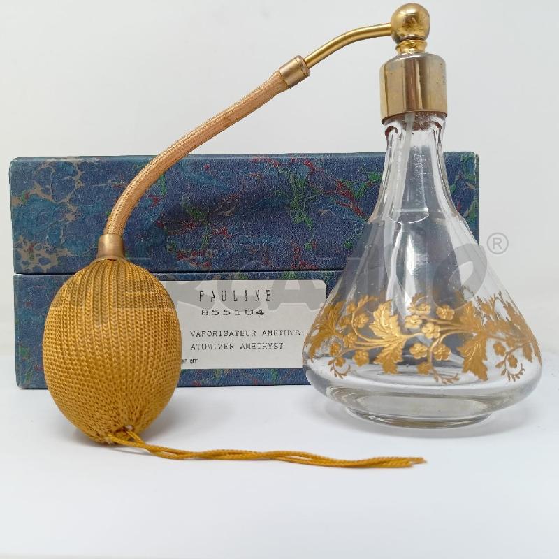 BOCCETTA PROFUMO CRISTALLO SAINT LOUIS DEC DORATO PAULINE | Mercatino dell'Usato Roma re di roma 3