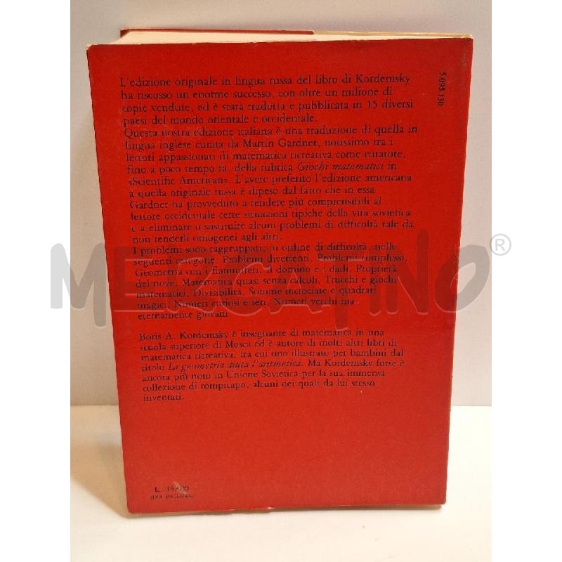 BORIS A.KORDEMSKY GIOCHI MATEMATICI RUSSI SANSONI EDITORE | Mercatino dell'Usato Roma re di roma 3