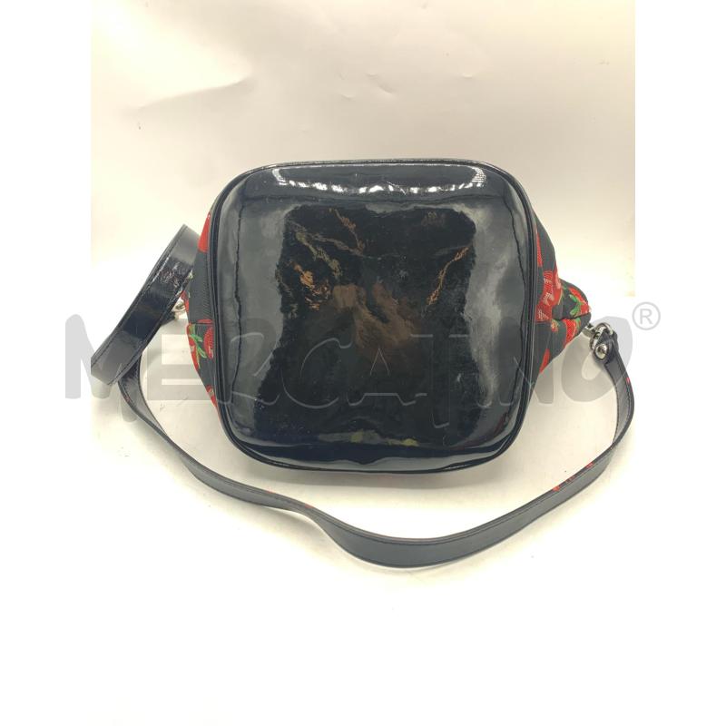 BORSA BRACCIALINI NERO POMODORI ROSSI | Mercatino dell'Usato Roma re di roma 3