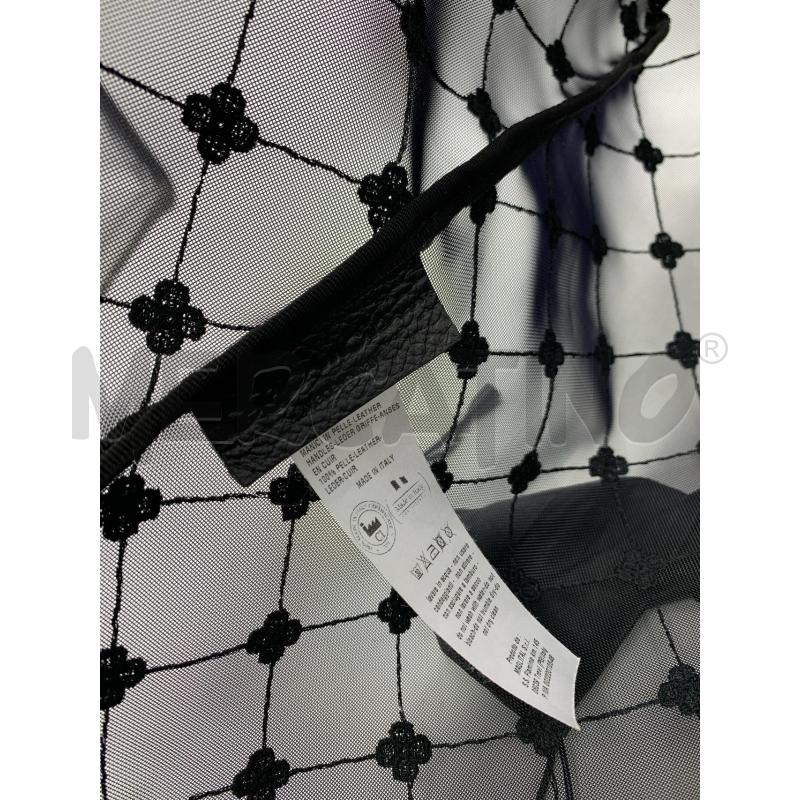 BORSA CRUCIANI TULLE NERO MANICI PELLE  | Mercatino dell'Usato Roma re di roma 5
