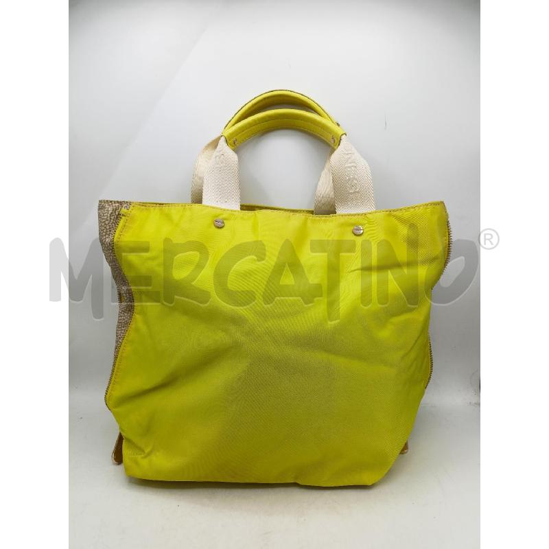 BORSA DONNA BORBONESE GIALLO TESSUTO  | Mercatino dell'Usato Roma re di roma 1