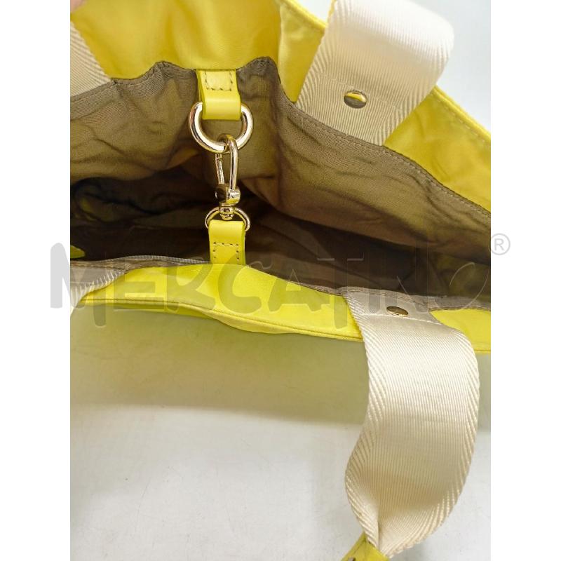BORSA DONNA BORBONESE GIALLO TESSUTO  | Mercatino dell'Usato Roma re di roma 5
