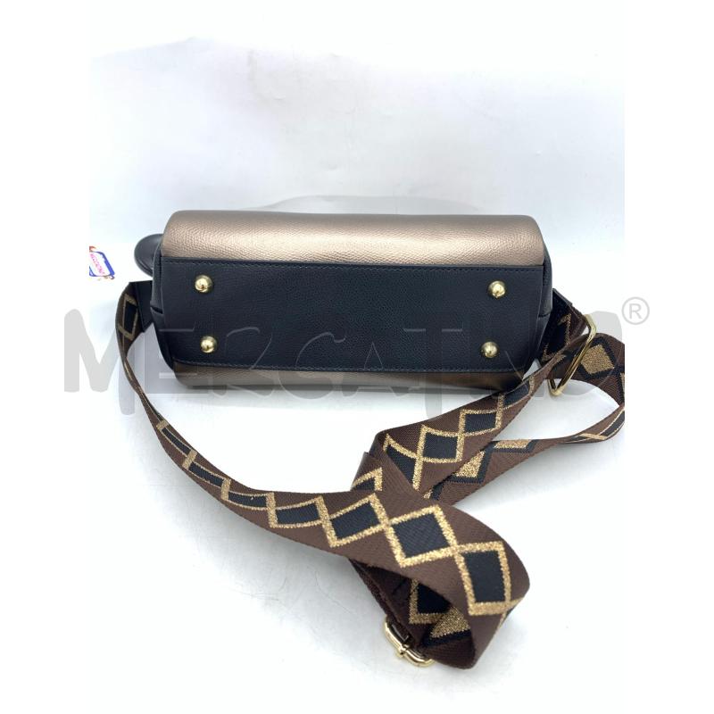 BORSA DONNA BRACCIALINI MARRONE BRONZE TRACOLLA MARRONE GOLD  | Mercatino dell'Usato Roma re di roma 5