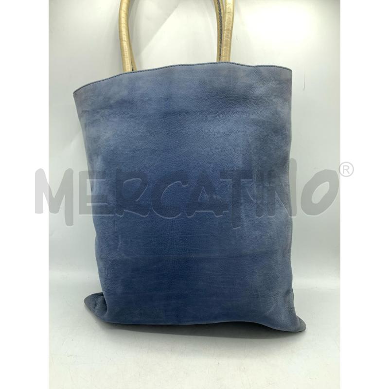 BORSA DONNA BULGARI SHOPPER BLU | Mercatino dell'Usato Roma re di roma 3