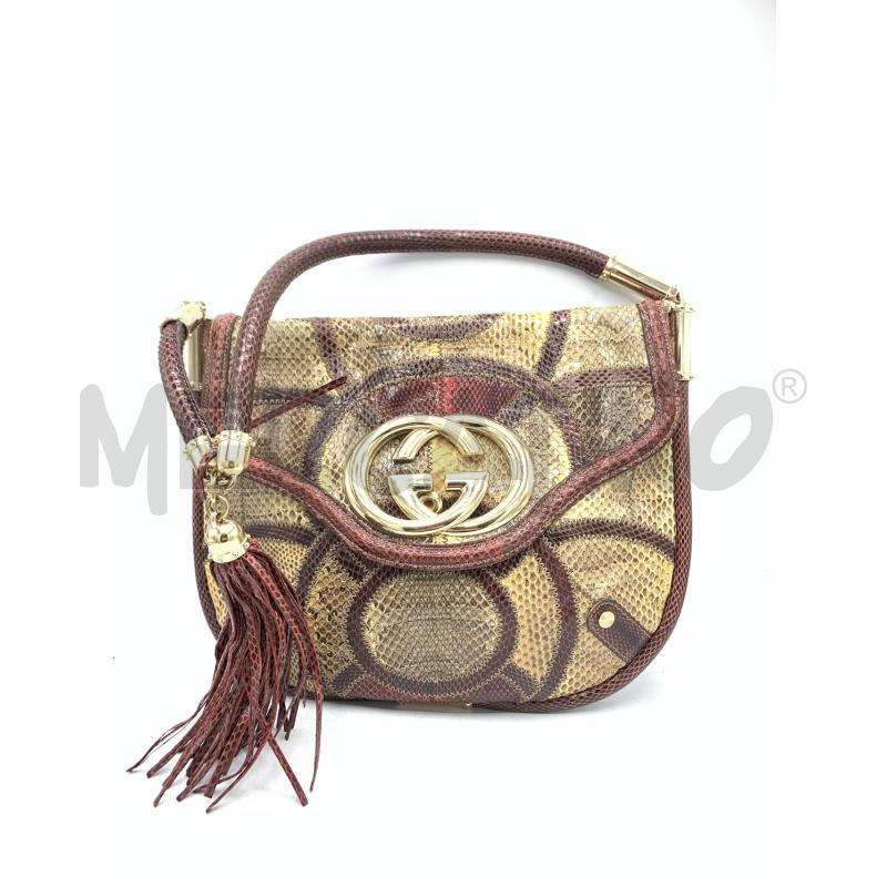 BORSA DONNA GUCCI BRITT GG PATCHWORK PITONE COCCODRILLO  | Mercatino dell'Usato Roma re di roma 1
