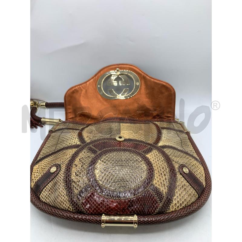 BORSA DONNA GUCCI BRITT GG PATCHWORK PITONE COCCODRILLO  | Mercatino dell'Usato Roma re di roma 3