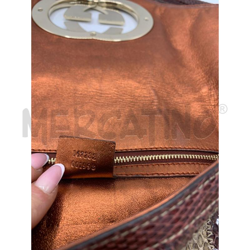 BORSA DONNA GUCCI BRITT GG PATCHWORK PITONE COCCODRILLO  | Mercatino dell'Usato Roma re di roma 4