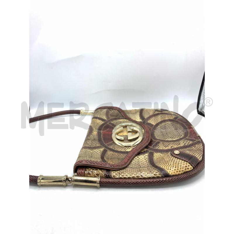BORSA DONNA GUCCI BRITT GG PATCHWORK PITONE COCCODRILLO  | Mercatino dell'Usato Roma re di roma 5
