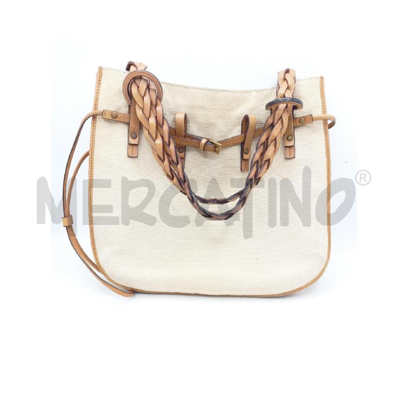 BORSA DONNA GUCCI TELA MANICO INTRECCIATO IN PELLE | Mercatino dell'Usato Roma re di roma 1