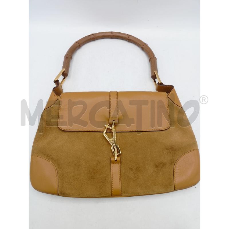 BORSA DONNA JACKIE BAMBOO IN SCAMOSCIATO BEIGE | Mercatino dell'Usato Roma re di roma 1