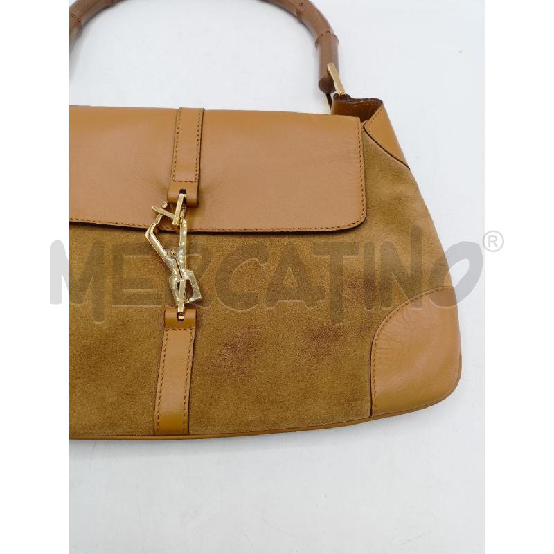 BORSA DONNA JACKIE BAMBOO IN SCAMOSCIATO BEIGE | Mercatino dell'Usato Roma re di roma 5