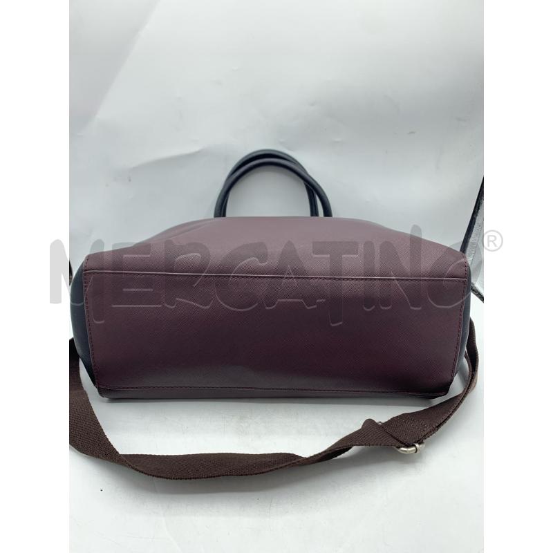 BORSA DONNA MALIPARMI NERO/ BORDEAUX  | Mercatino dell'Usato Roma re di roma 4