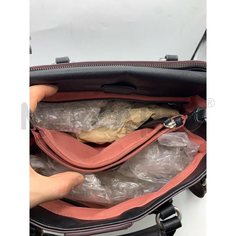 BORSA DONNA MALIPARMI NERO/ BORDEAUX  | Mercatino dell'Usato Roma re di roma 5