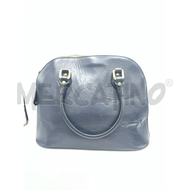 BORSA DONNA PAOLO FOGLIA PELLE BLU | Mercatino dell'Usato Roma re di roma 3