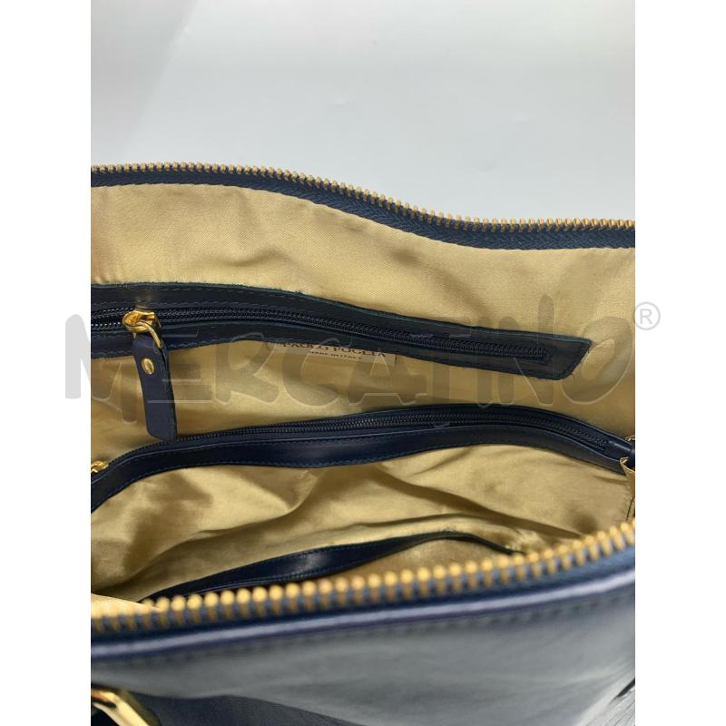 BORSA DONNA PAOLO FOGLIA PELLE BLU | Mercatino dell'Usato Roma re di roma 4