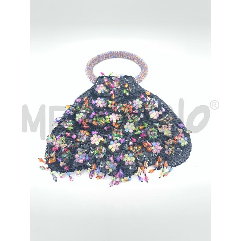 BORSA DONNA PICCOLA RICAMO PERLINE  | Mercatino dell'Usato Roma re di roma 2