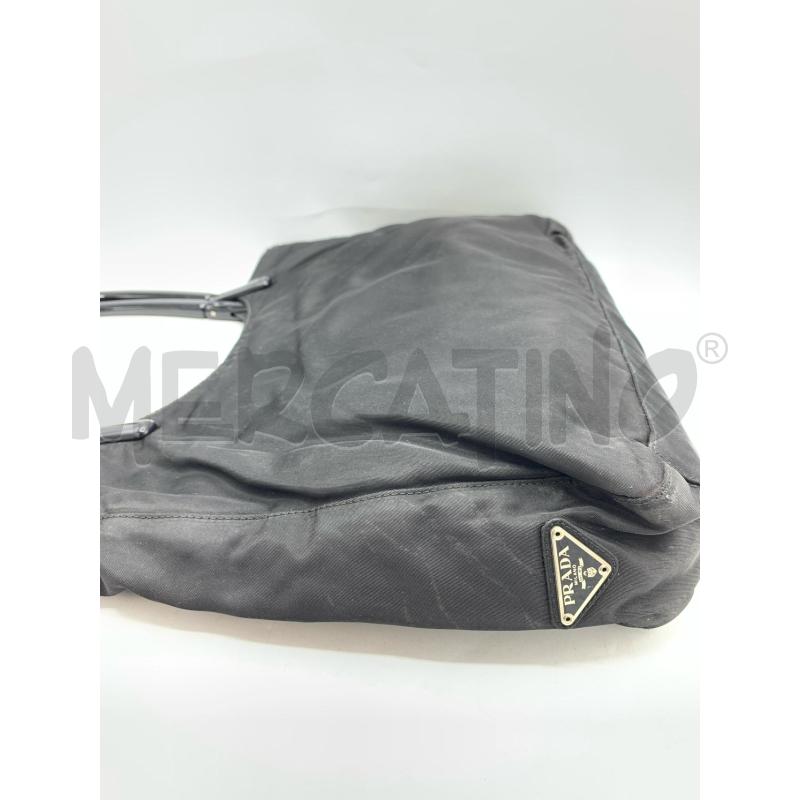 BORSA DONNA PRADA NERO MANICI PLASTICA | Mercatino dell'Usato Roma re di roma 2