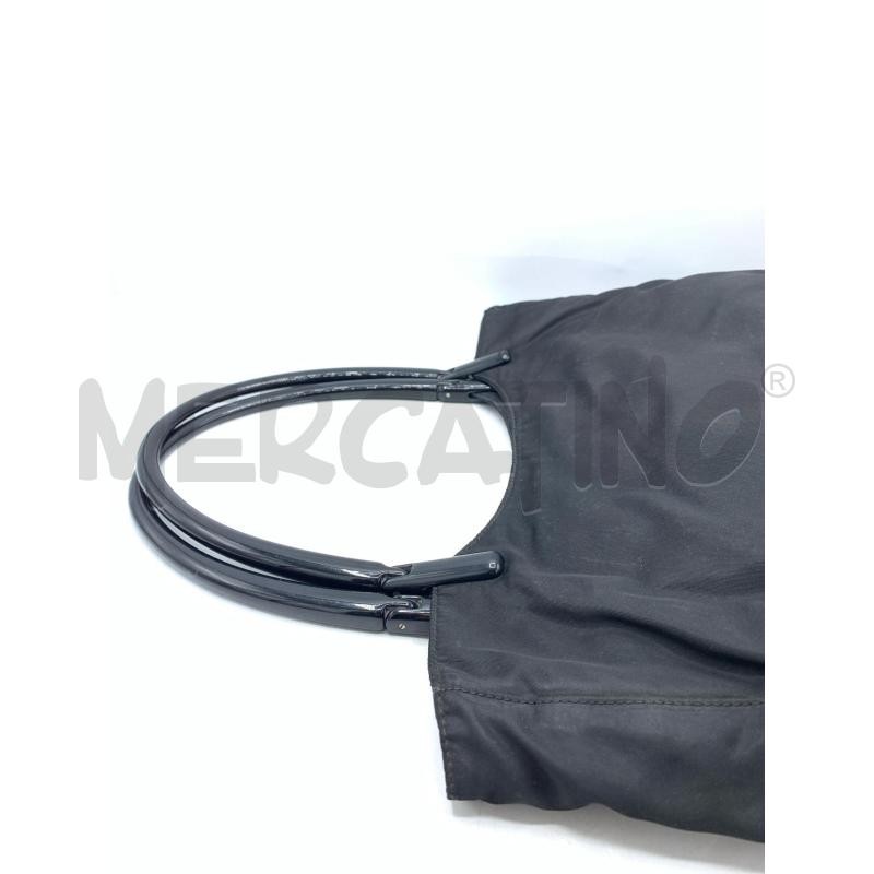 BORSA DONNA PRADA NERO MANICI PLASTICA | Mercatino dell'Usato Roma re di roma 3