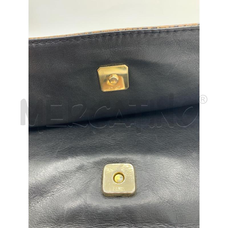 BORSA FENDI ROMA VINTAGE PELLE NERO STAMPA EFF SERPENTE ANNI 70 / 80  | Mercatino dell'Usato Roma re di roma 4