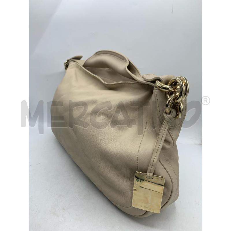 BORSA FURLA BEIGE PLACCHE DORAT | Mercatino dell'Usato Roma re di roma 2