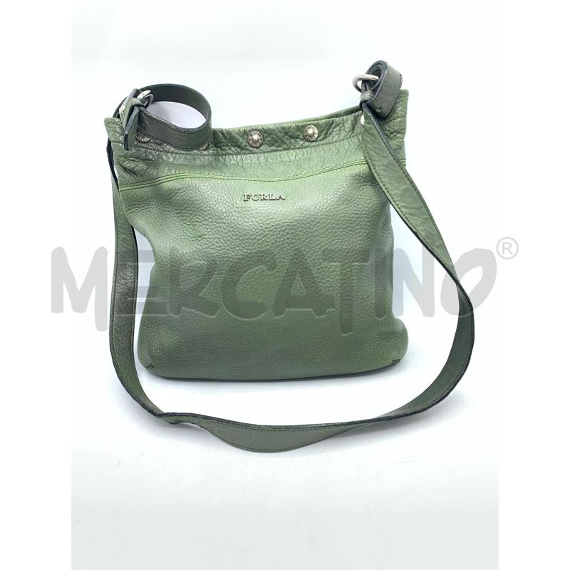 BORSA FURLA VERDE OLIVA BOTTONI | Mercatino dell'Usato Roma re di roma 1