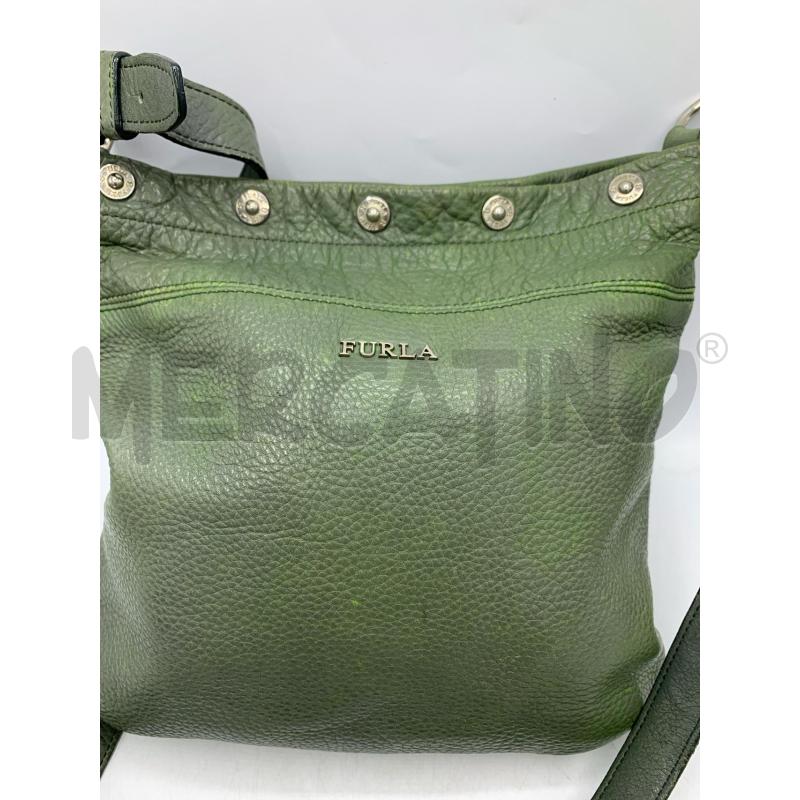 BORSA FURLA VERDE OLIVA BOTTONI | Mercatino dell'Usato Roma re di roma 3