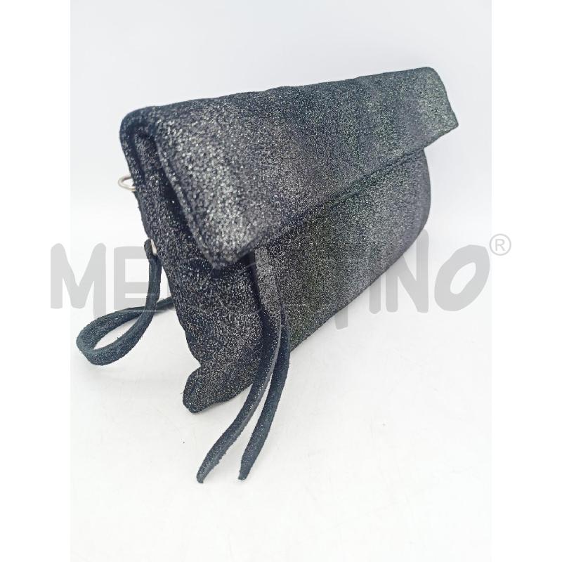 BORSA GIANNI CHIARINI GLITTER NERO ZIP BOTTONI  | Mercatino dell'Usato Roma re di roma 2